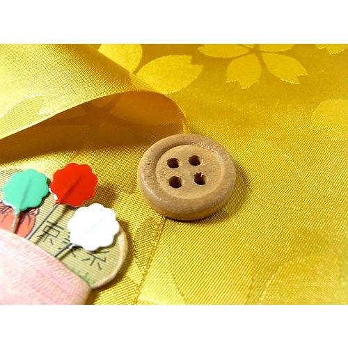 ポリエステルりんず・リバーシブル桜柄(黄色) 10cm単位 切り売り |  | 01