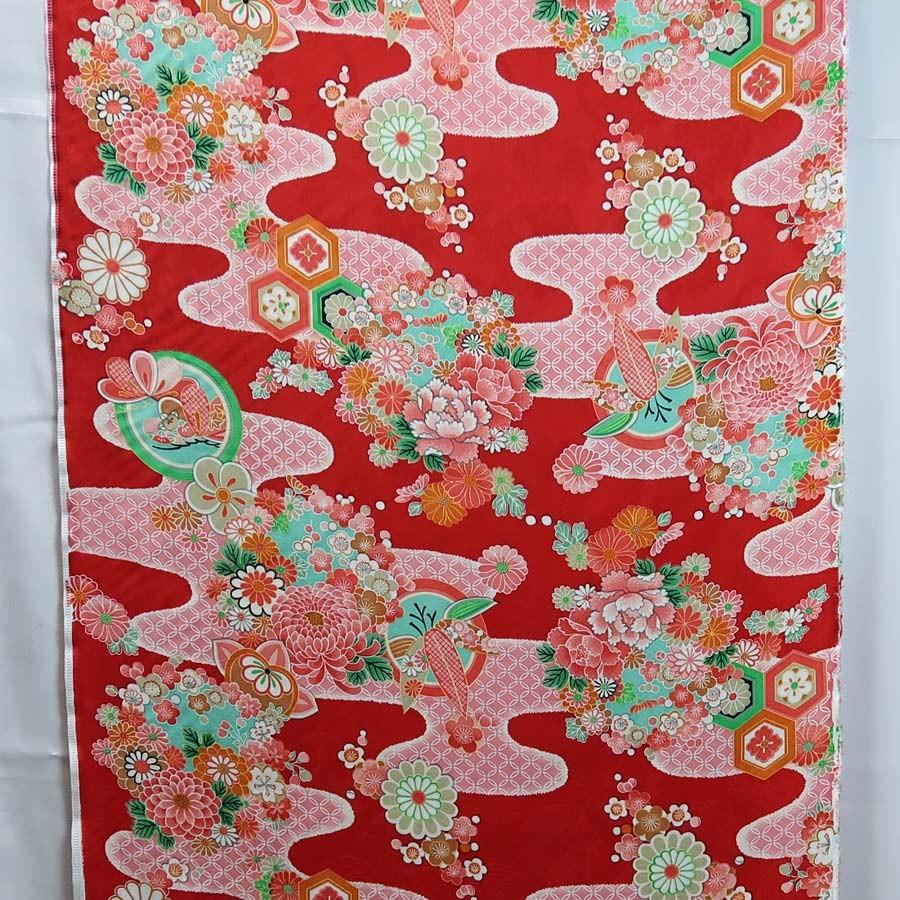 レーヨンりんず 七宝菊水(赤) 10cm単位 切り売り |  | 03