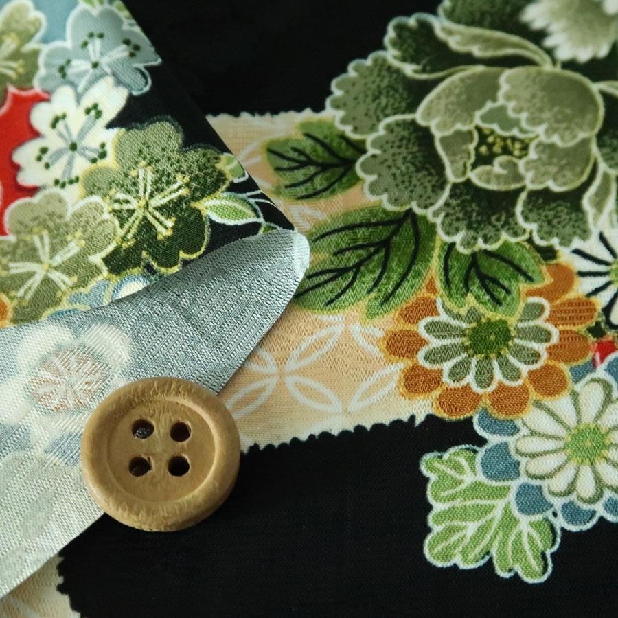 レーヨンりんず 七宝菊水(黒) 10cm単位 切り売り |  | 01