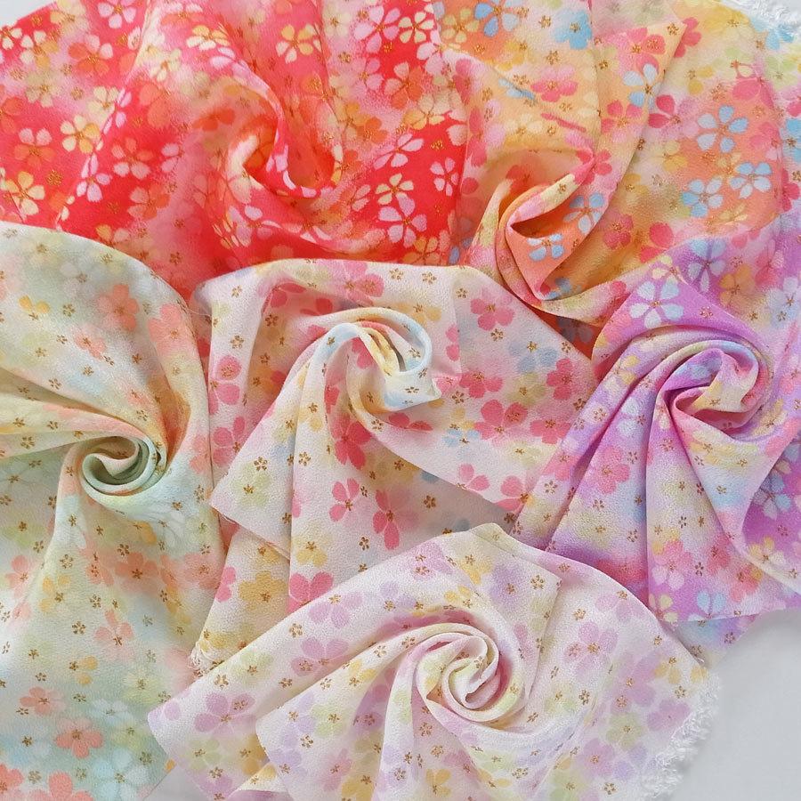 一越ちりめん生地 ふうわり花12色セット 約25×17cm |  | 03
