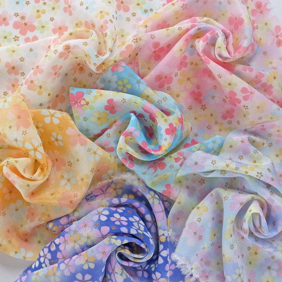 一越ちりめん生地 ふうわり花12色セット 約25×17cm |  | 04