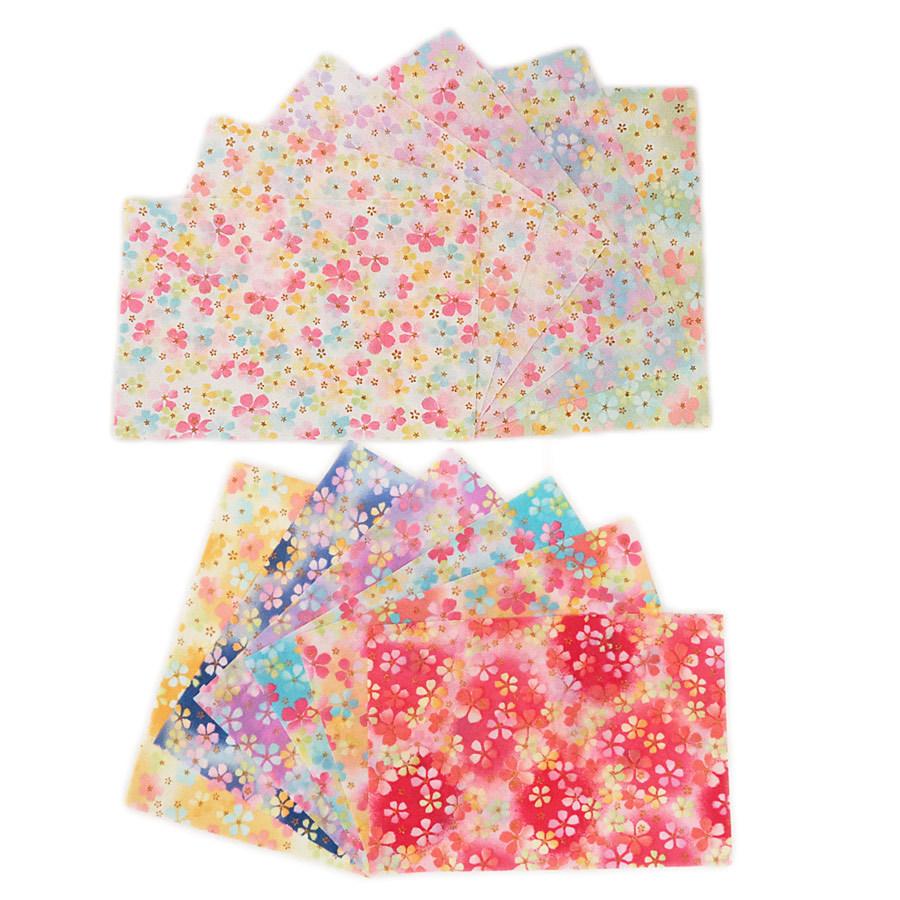 一越ちりめん生地 ふうわり花12色セット 約25×17cm |  | 06