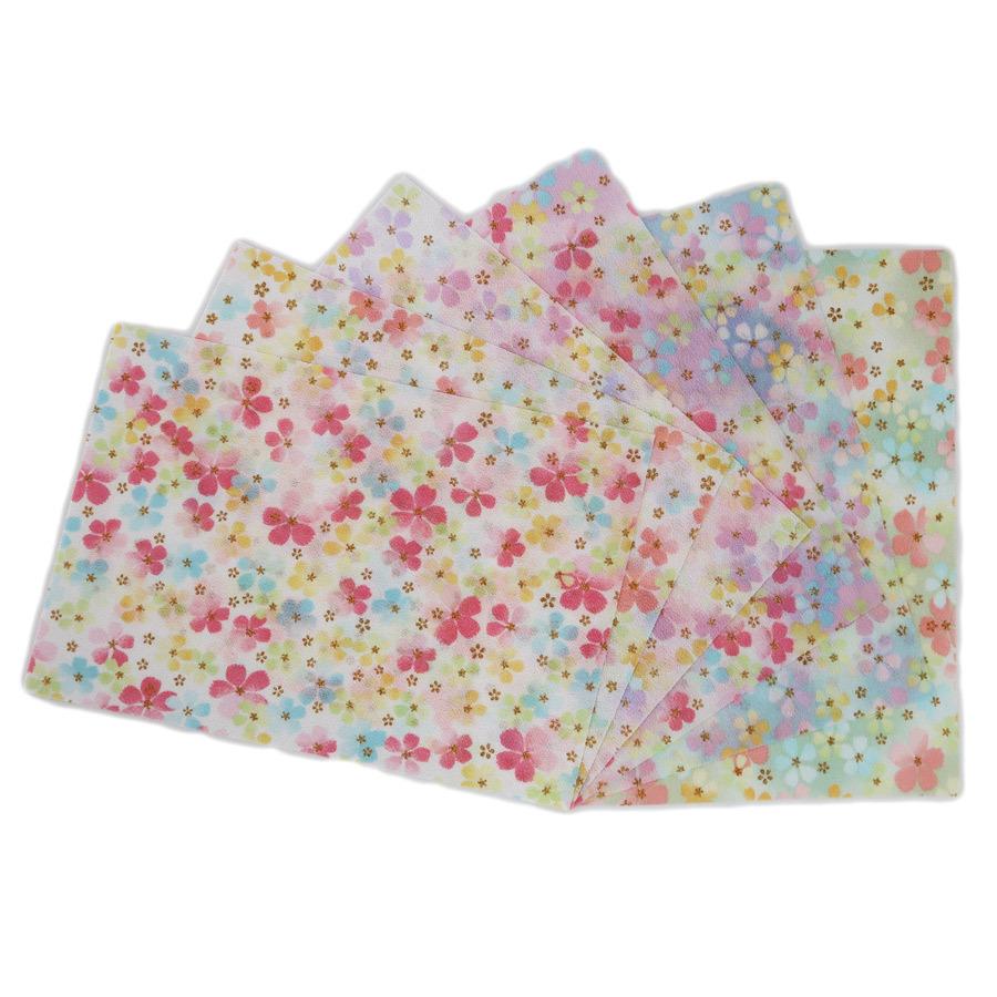 一越ちりめん生地 ふうわり花12色セット 約25×17cm |  | 07