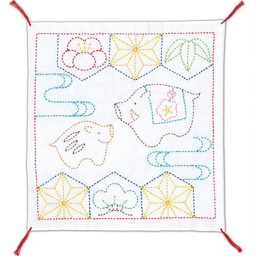 2019 干支 刺し子キット・亥と松竹梅 | 