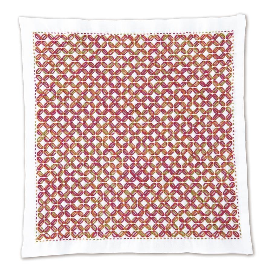 刺し子キット 一目刺しの花ふきん 角七宝 白 Sk374 布がたり ヤフー店 通販 Yahoo ショッピング