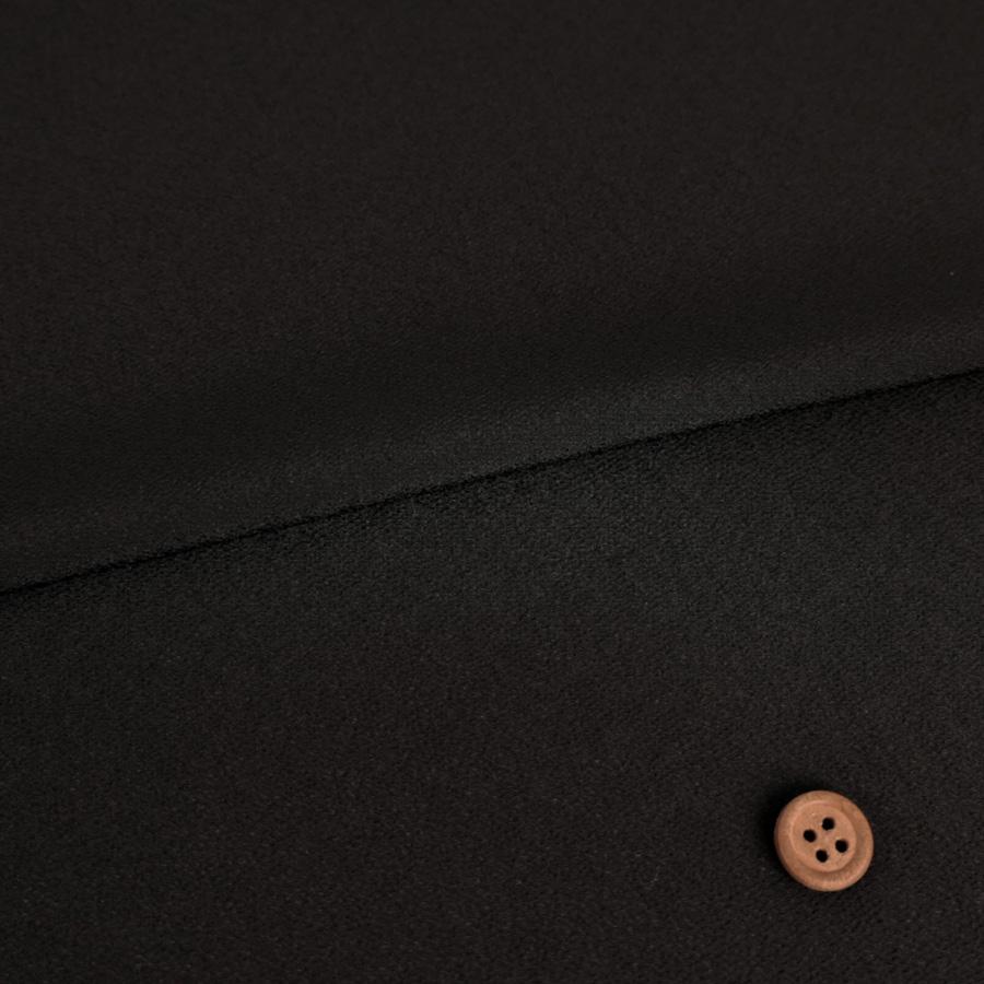 無地ポリエステルちりめん(黒) 10cm単位 切り売り | 