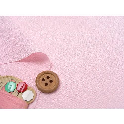 無地ポリエステルちりめん(桜色) 10cm単位 切り売り |  | 01