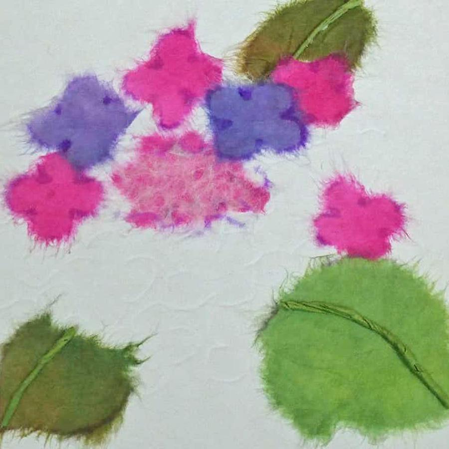 和紙ちぎり絵キット ミニ壁掛け 紫陽花 Tk Cg1 Ajsi 布がたり ヤフー店 通販 Yahoo ショッピング