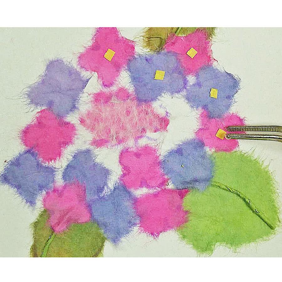 和紙ちぎり絵キット ミニ壁掛け 紫陽花 Tk Cg1 Ajsi 布がたり ヤフー店 通販 Yahoo ショッピング