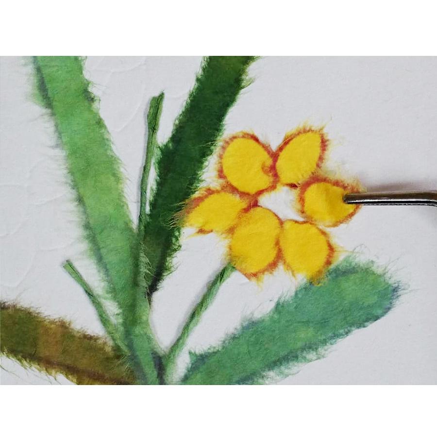 和紙ちぎり絵キット・ミニ壁掛け「水仙」 : 布がたり ヤフー店 - 通販