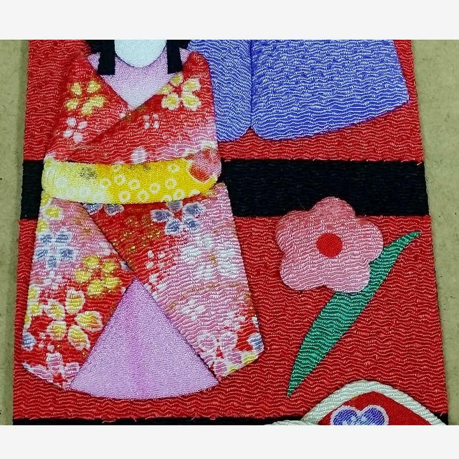 縮緬コレクション 縮緬パッチワーク 昔の縮緬 縮タペストリー