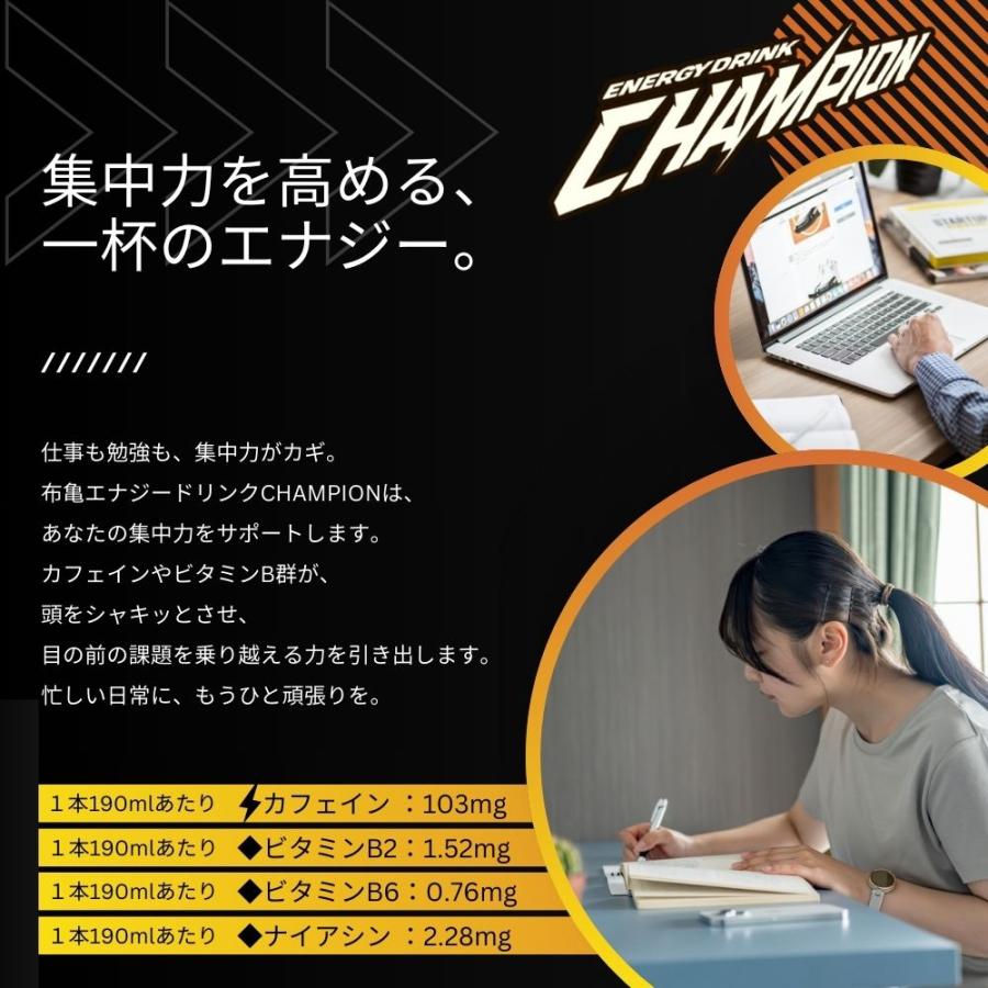 布亀エナジードリンク CHAMPION チャンピオン｜190ml×15本セット｜高麗