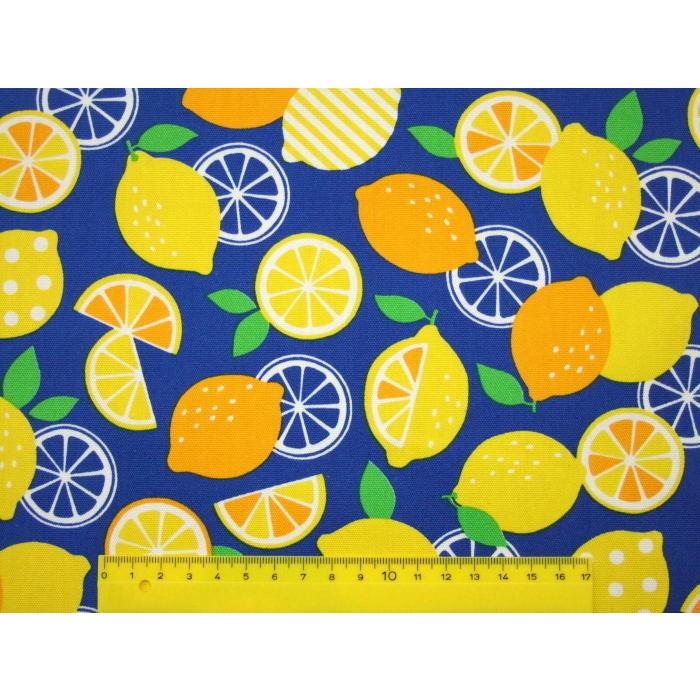 10cm単位カット】綿 オックス レモン れもん lemon 爽やか 柑橘