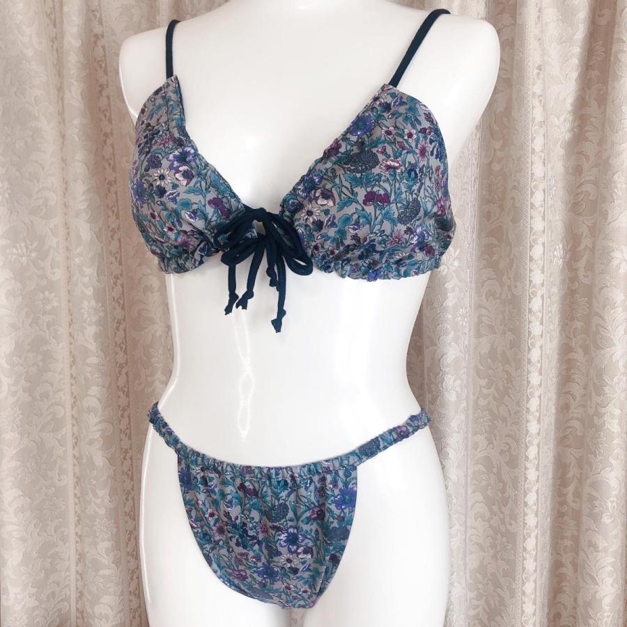 全日本送料無料 下着 セットアップ ランジェリー ブラジャー ふんティー ふんどしパンツ ショーツ パンツ リラックス 締め付けない かわいい リバティ ネイビー Bfs 3 高知インター店 Www Tiebreak Fr