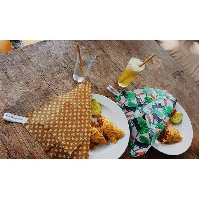 エコラップ Sサイズ 柄はおまかせ 20×20cm みつろうラップ ビーワックス フードラップ バリ島 ハンドメイド  ビーズワックスラップ セール |  | 08