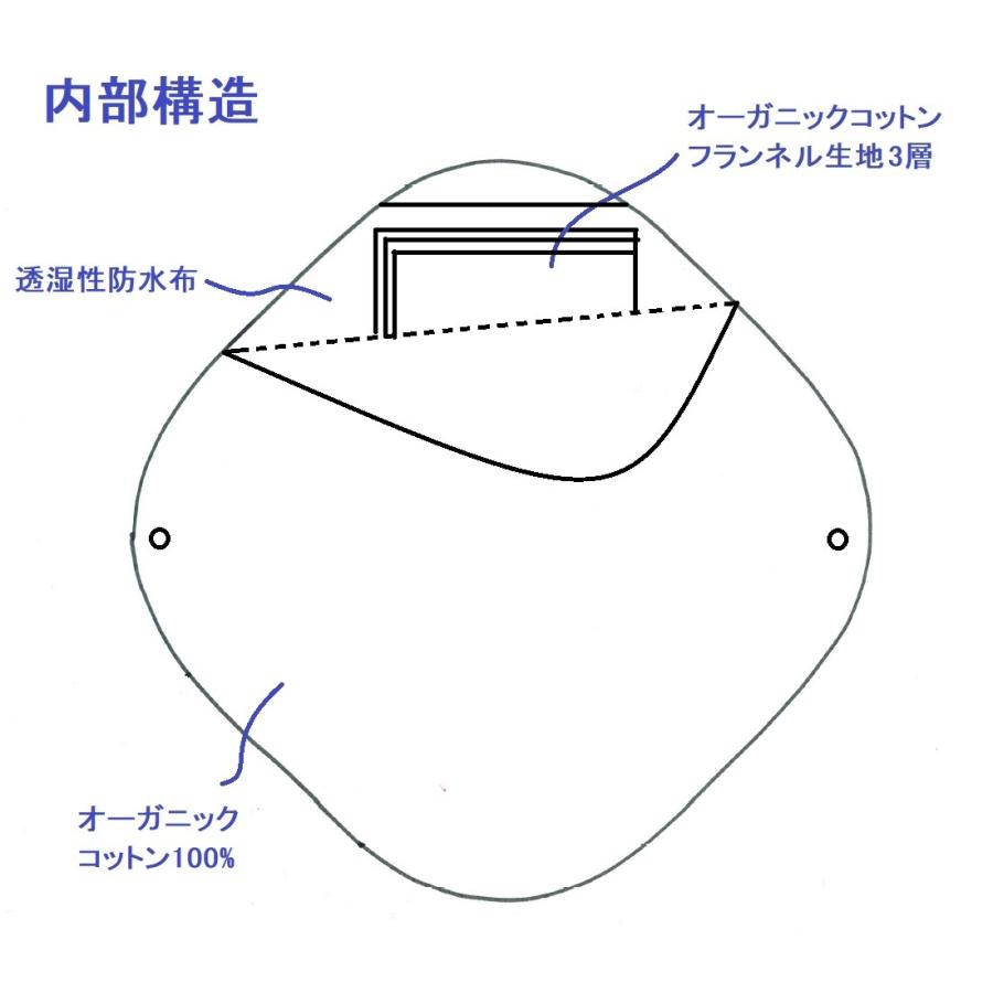 布ナプキン 尿ケア用 軽失禁 吸水ナプキン 面ファスナー オーガニック