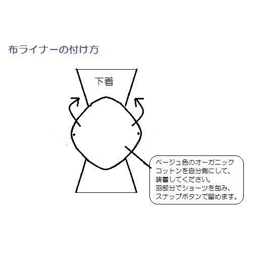 布ナプキン 尿ケア用 軽失禁 吸水ナプキン 面ファスナー オーガニック