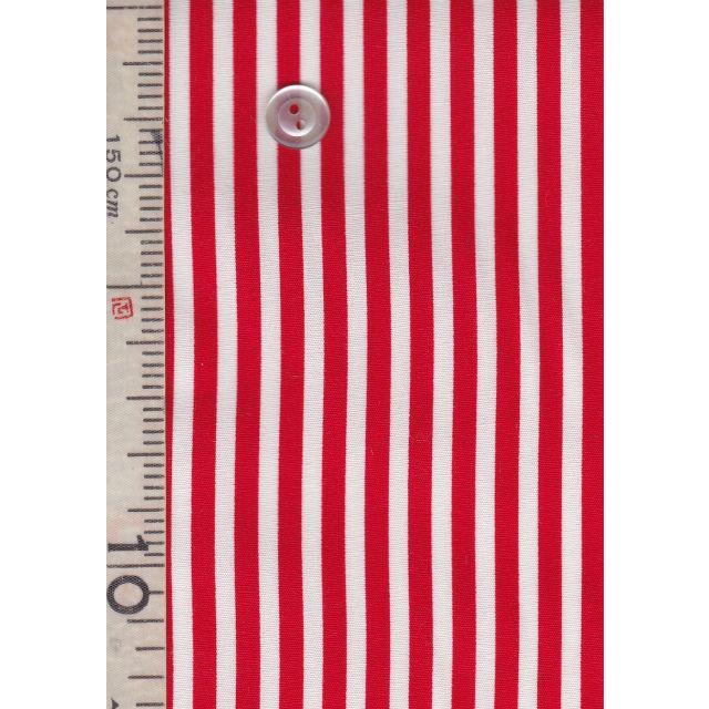 約4mm幅レッド系ストライプ ブロード ロンドンストライプ 9色 1m単位