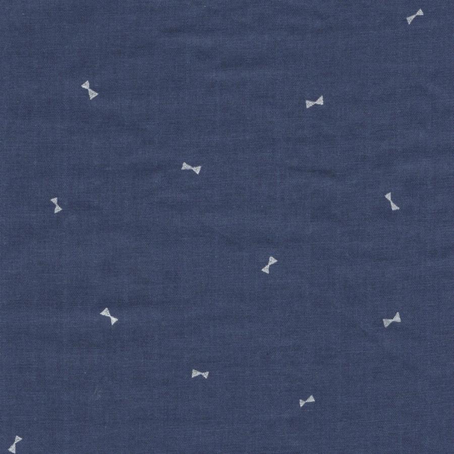 ダブルガーゼプリント キラキラ リボン ネイビーブルー系 6色 1m単位 アウトレット ポイント N001e 生地商フエンツ布人 通販 Yahoo ショッピング