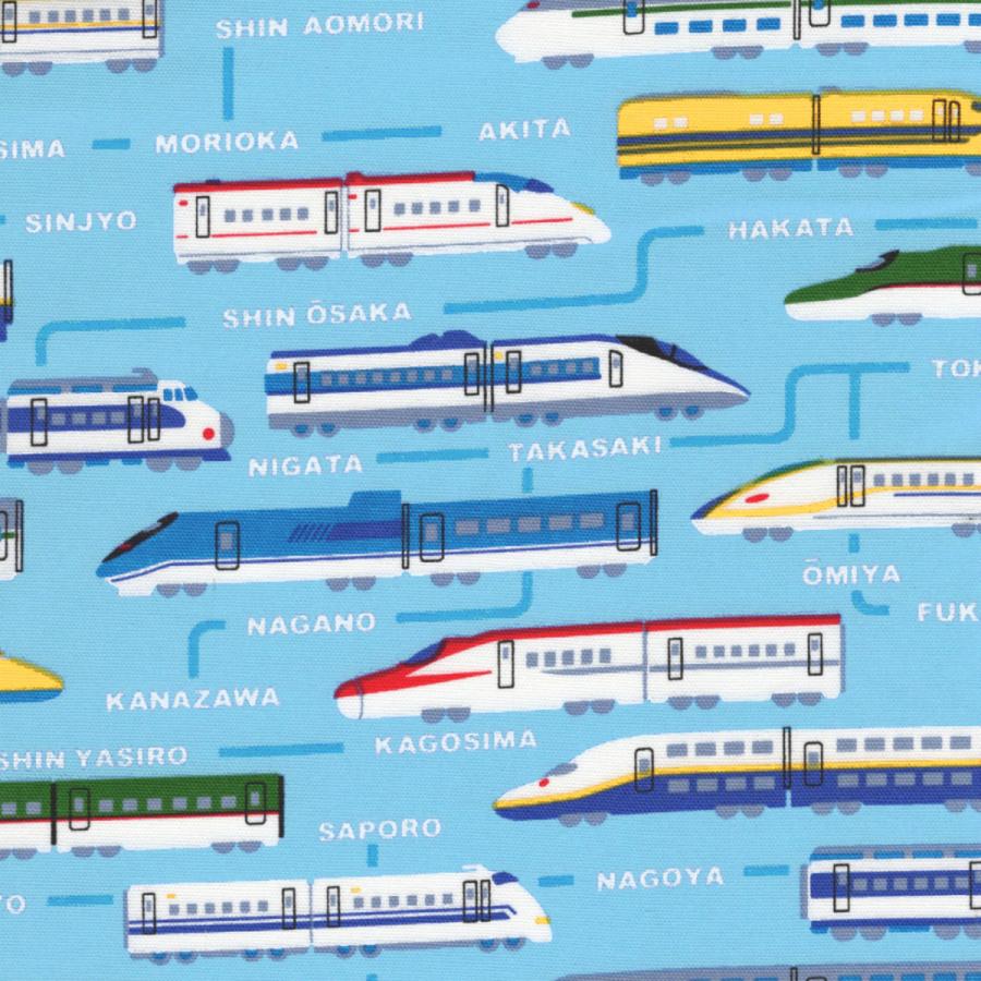 新幹線柄生地見本