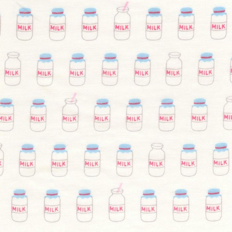 オックス MILK ミルク 1m単位 生地 布 牛乳 牛乳柄 : 生地商フエンツ布