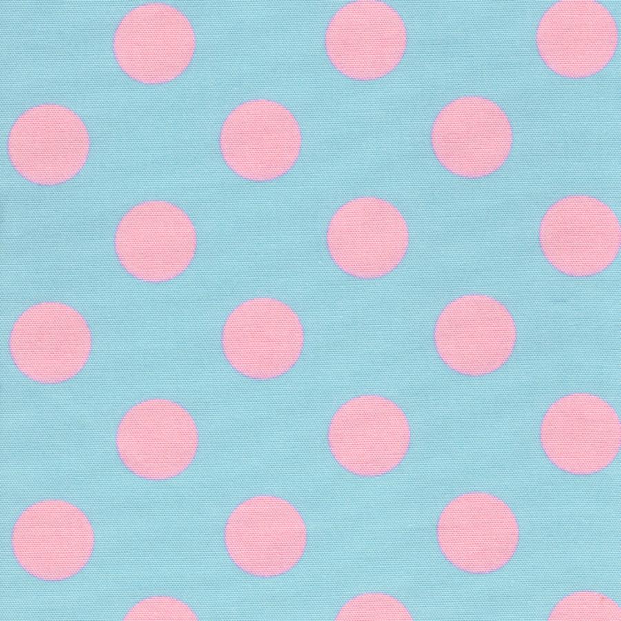 オックス ゆめかわ ドット 約2.5cm水玉 スカイブルー系地 3色 1m単位