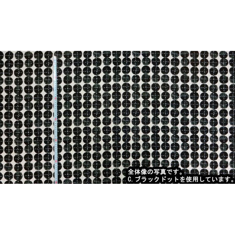 オックス SashikoDot 刺し子風ドット サックスブルー系ドット 4色 1m