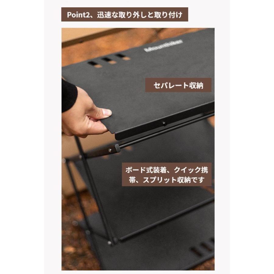 HANG OUT フィールドラック 3段 アウトドアラック Mountainhiker 3段フォールディングラック 軽量 折りたたみ式 3