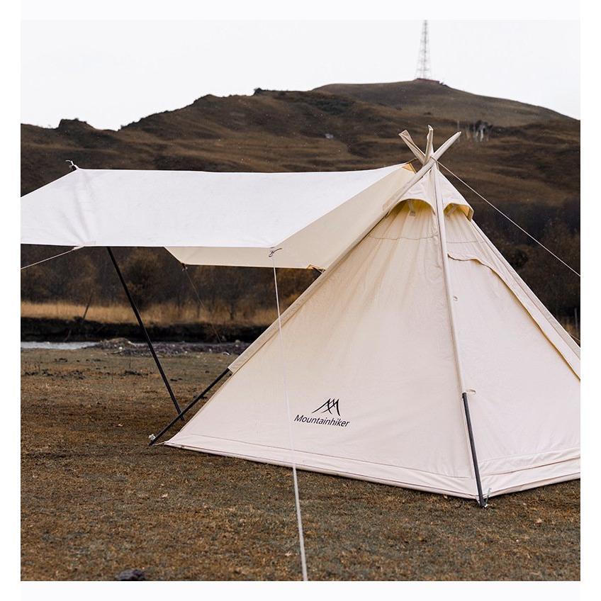 Mountainhiker ワンポールテント ポールテント タープ付き 2?4人 Mountainhiker ワンポールテント ポールテント タープ付き 2?4人