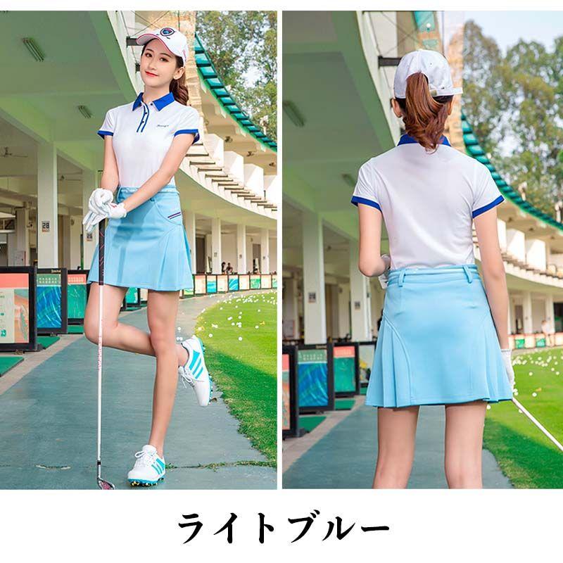 TYGJ】ゴルフウェア サイドプリーツ スカート インナーパンツ TYGJ】ゴルフウェア サイドプリーツ スカート インナーパンツ