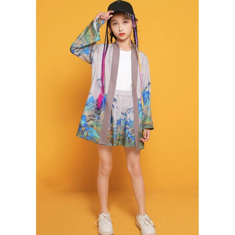 juicyお祭り 子供 衣装 お祭り衣装　2セット お祭り 子供 衣装 お祭り衣装 子供用 黒色 6点セット 7号 【送料