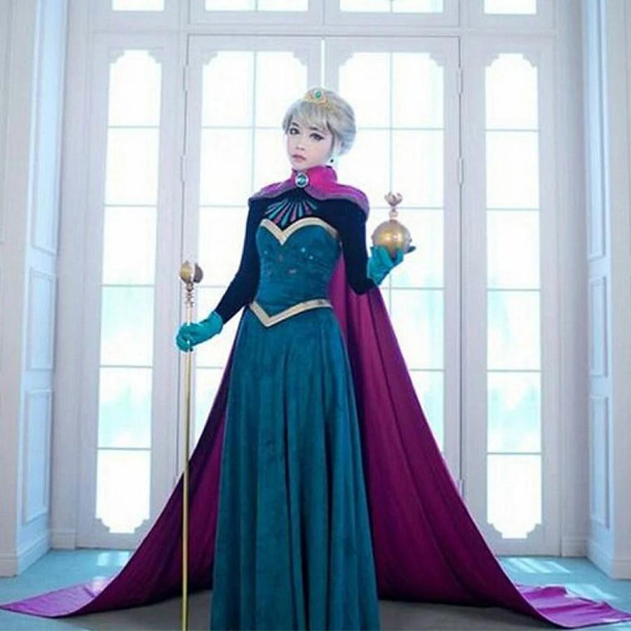 エルサ アナ ドレス 大人 衣装 戴冠式 雪の女王 コスプレ エルサ アナ ドレス 大人 衣装 戴冠式 雪の女王 コスプレ