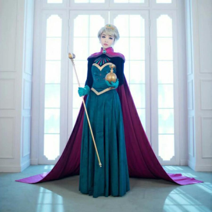 エルサ アナ ドレス 大人 衣装 戴冠式 雪の女王 コスプレ エルサ アナ ドレス 大人 衣装 戴冠式 雪の女王 コスプレ
