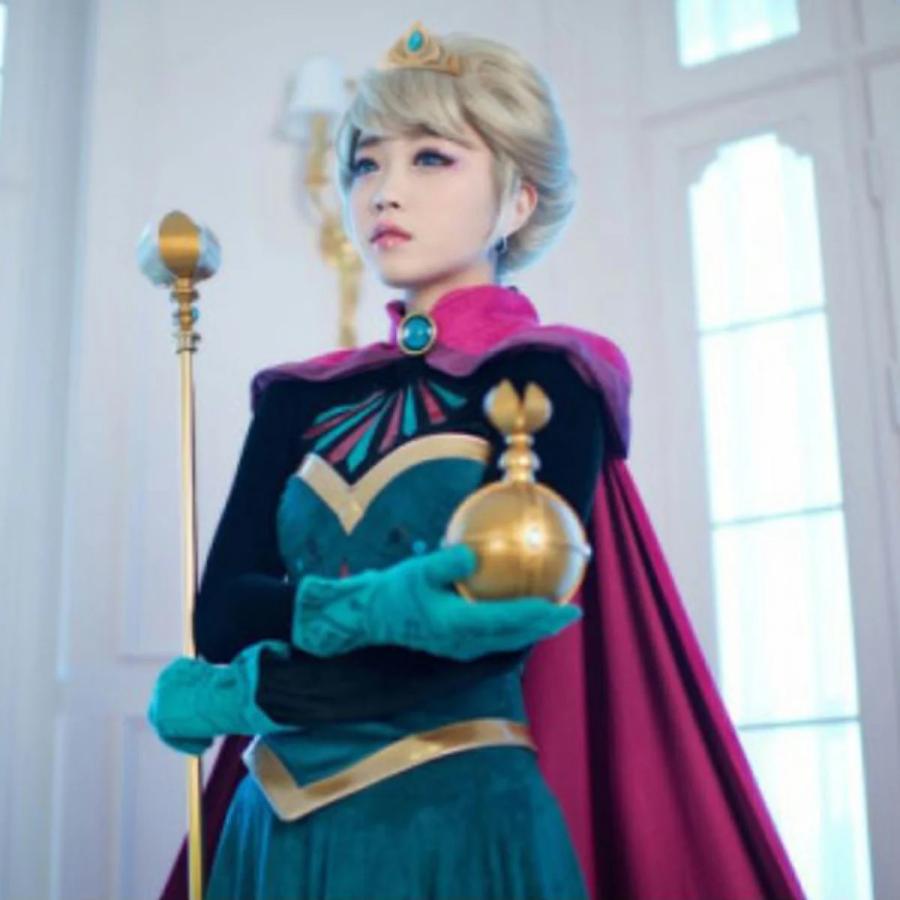 エルサ アナ ドレス 大人 衣装 戴冠式 雪の女王 コスプレ エルサ アナ ドレス 大人 衣装 戴冠式 雪の女王 コスプレ