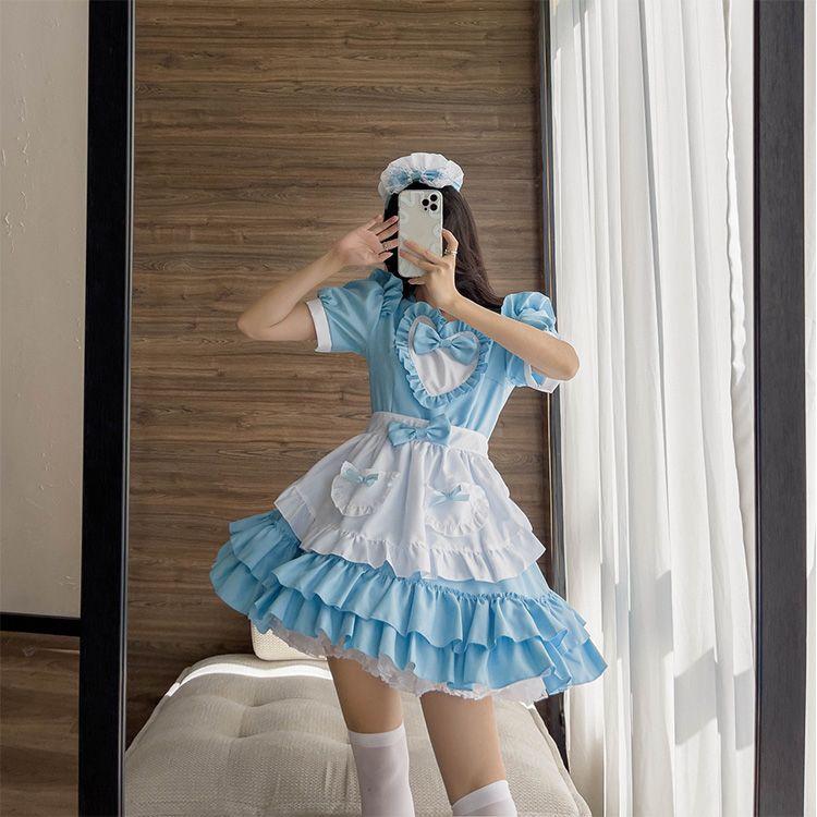 入手困難✨ハロウィン✨プトマヨ水色リボン付きたくし上げワンピース 
