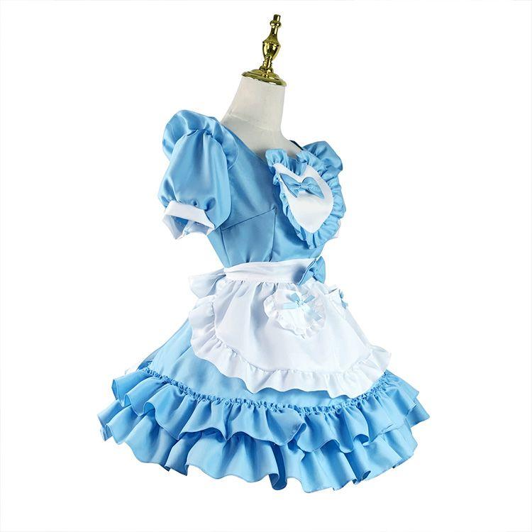 メイド服 ブルー コスプレ レーディス ハロウィン ワンピース メイド服 ブルー コスプレ レーディス ハロウィン ワンピース