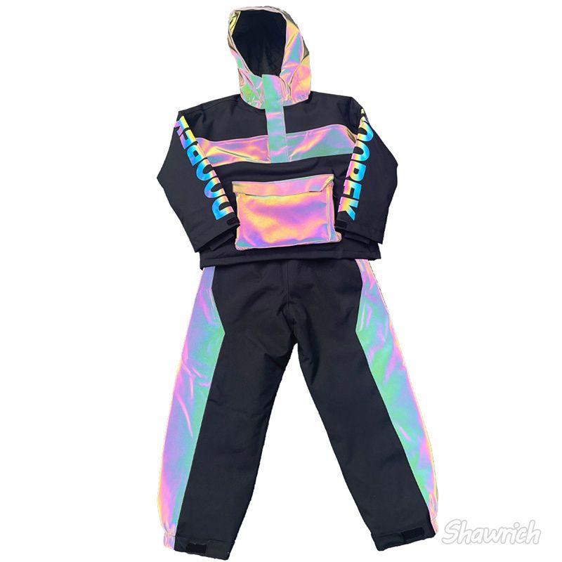 子ども用スノーボードウェア 上下セット 送料無料 スノーボードウェア 上下セット セットアップ 光反射