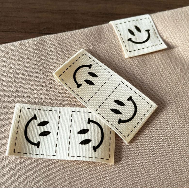 にこちゃんピスネーム コットンタグ【3枚セット】商用利用可 