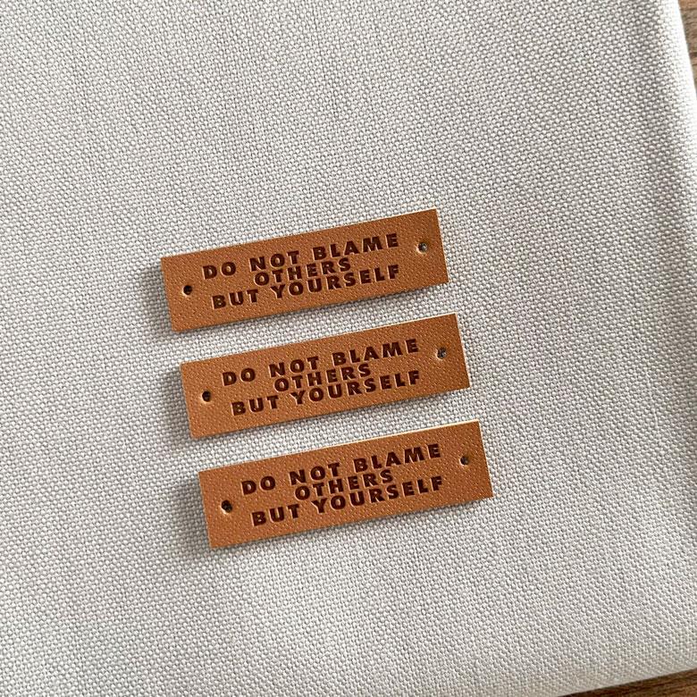 メンズライク ハンドメイドタグ 合皮タグ【3枚セット】商用利用可 タグ