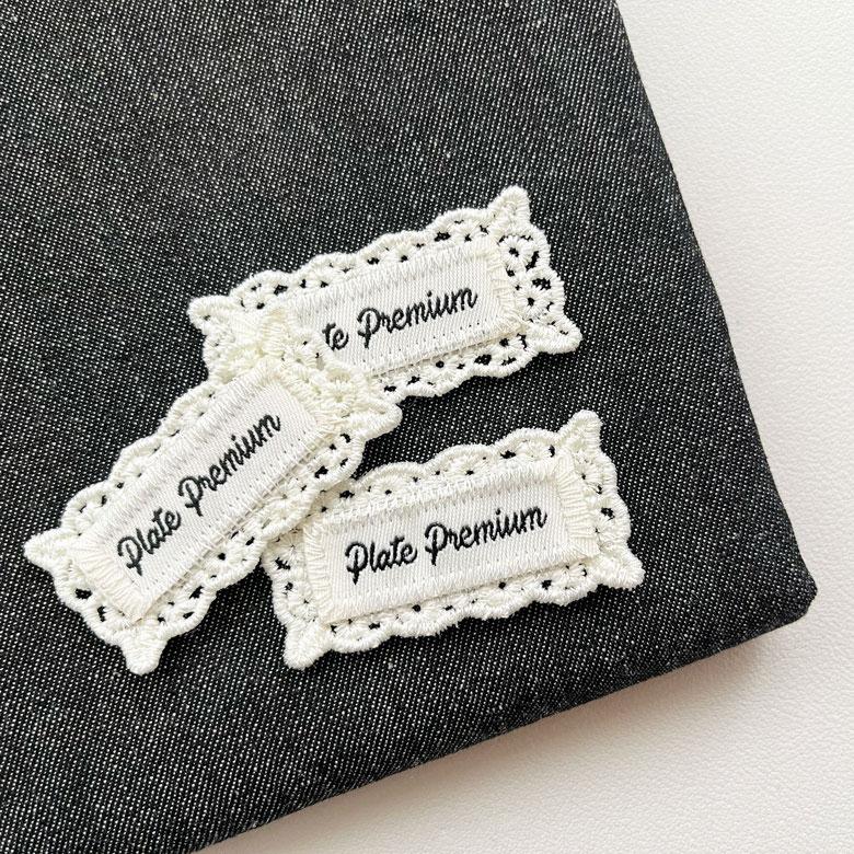 ハンドメイドタグ レース刺繍【3枚セット】商用利用可 タグ
