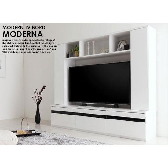 テレビボード テレビ台 鏡面仕上げハイタイプTVボード MODERNA モデルナ｜nuqmo｜02