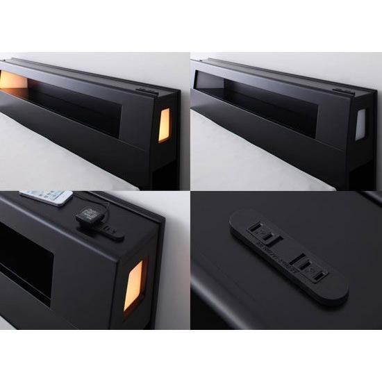 限定素材を使用 収納付きベッド Modellus【モデラス】プレミアムポケットコイルマットレス付 セミダブル 【EI1264761806】(45399円)