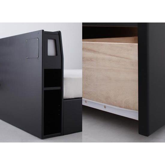 限定素材を使用 収納付きベッド Modellus【モデラス】プレミアムポケットコイルマットレス付 セミダブル 【EI1264761806】(45399円)