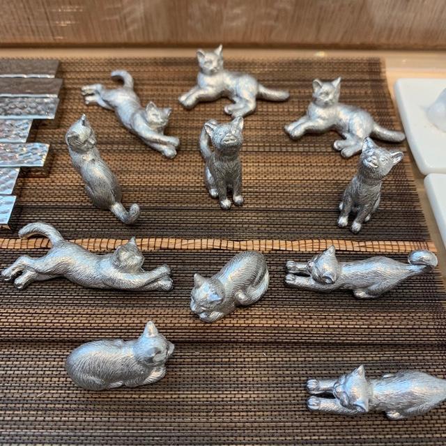 箸置き 猫 ネコ 錫製ネコ箸置き メール便可 : 塗箸 びん - 通販 