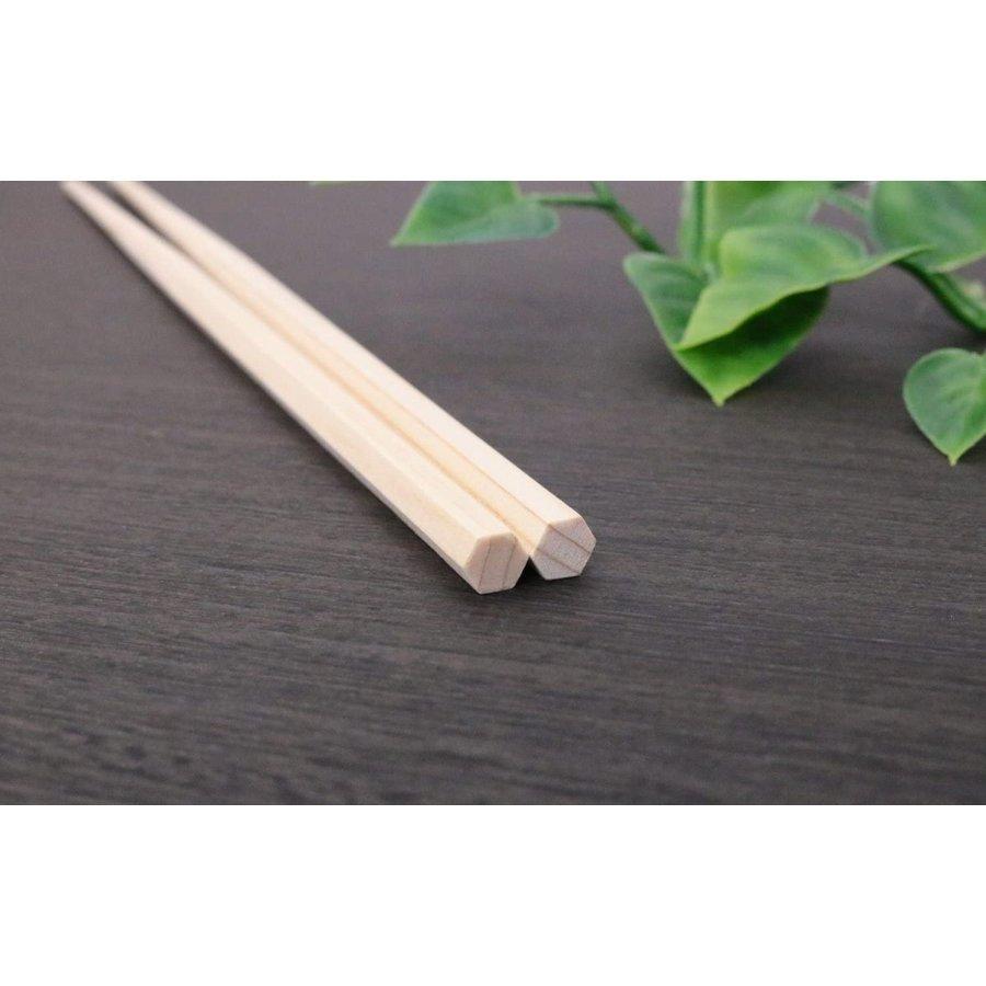 割り箸 国産 高級 帯 間伐材 桧 24cm桧六角箸/白帯巻 10膳 2ケまで