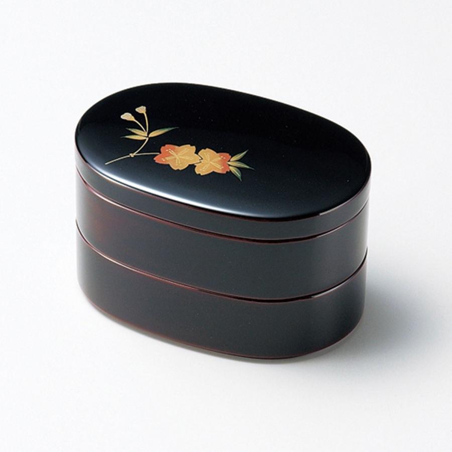 珍しい 弁当箱 和食器 二段弁当 漆塗り 小判型 越前漆器 溜内朱 桜 越前塗 木合 べんとう箱 うるし塗り ２段 ギフト 輝く高品質な Aleefsurgical Com