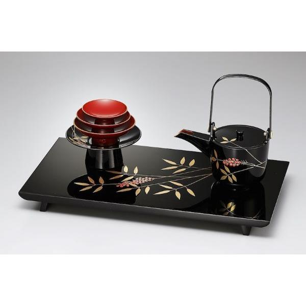 屠蘇器 お屠蘇セット おとそセット 会津塗り 会津漆器 酒器 和食器 黒 南天 雅平足 銚子 盃 四つ揃 木繊 送料無料 ギフト ぬりもの屋 井出漆器 通販 Yahoo ショッピング