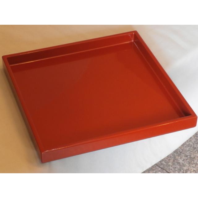 直営店に限定 角膳 木製 角盆 八寸角 お盆 朱塗り 漆塗り 越前漆器