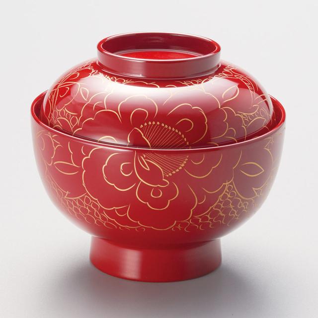 越前漆器■越前塗　雑煮椀　総朱【1客】★国産★天然木・本漆【新品】 越前漆器□越前塗 雑煮椀 総朱1客国産天然木 本漆