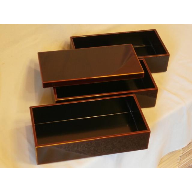 和食器 木製 お重 三段重箱 漆塗り 越前漆器 3段重箱 長角 越前 和食器 木製 お重 三段重箱 漆塗り 越前漆器 3段重箱 長角 越前